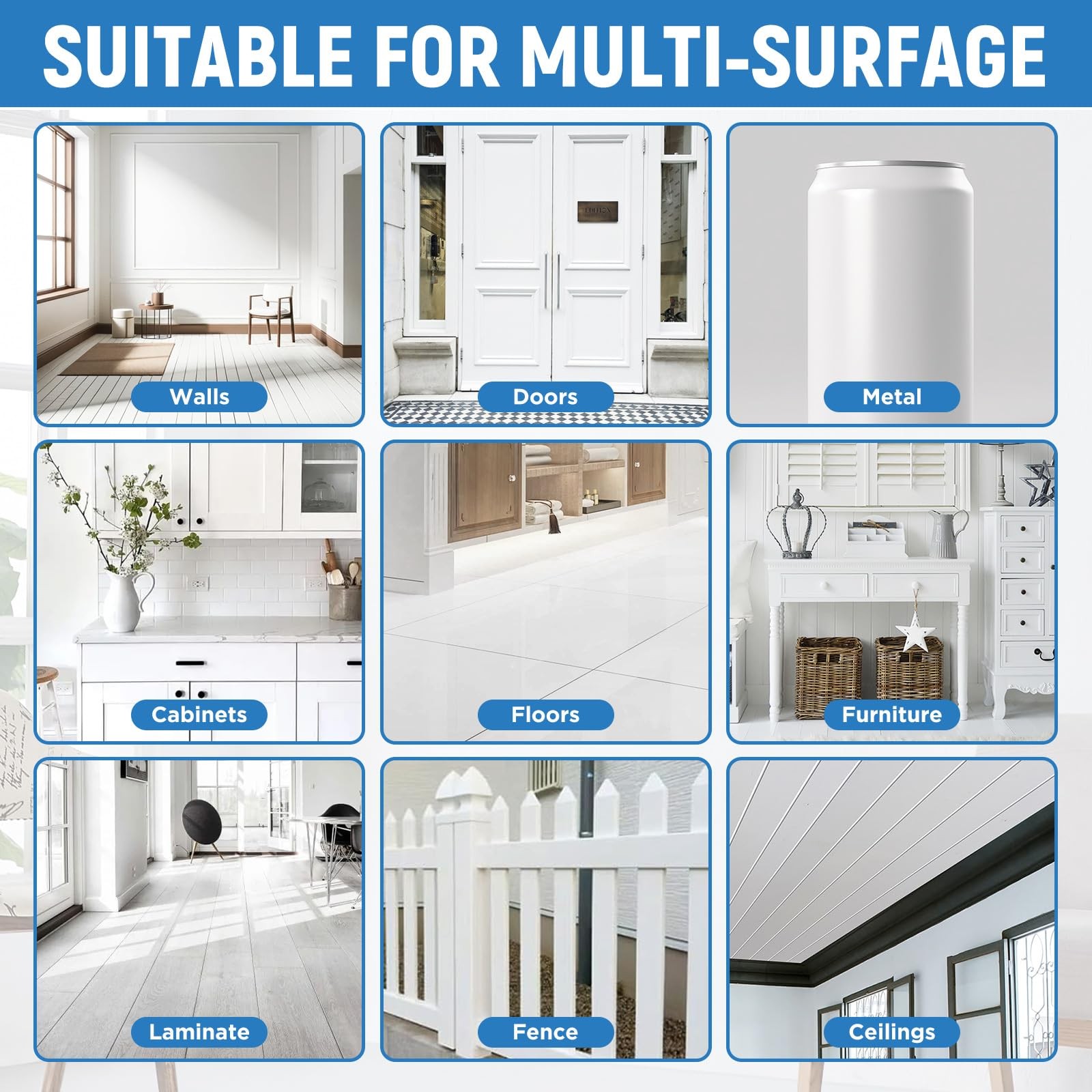 White Paint Multi Surface SemiGloss White Touch Up Paint Repair for Metal,Wal…