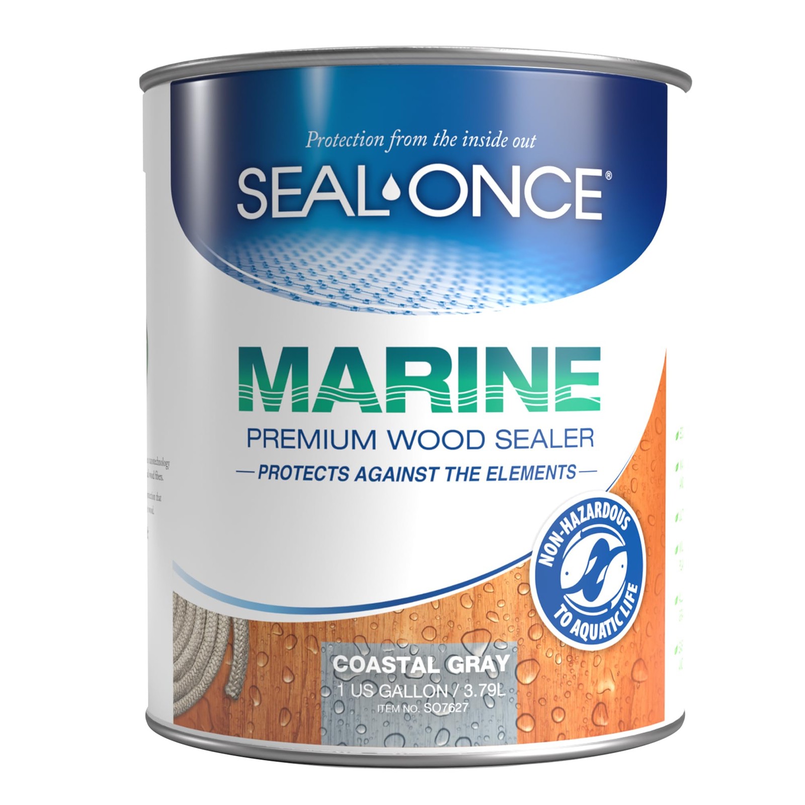 Marine Ready Mix – 1 Gallon Penetrating Wood Sealer Waterproofer & Stain (Coa…