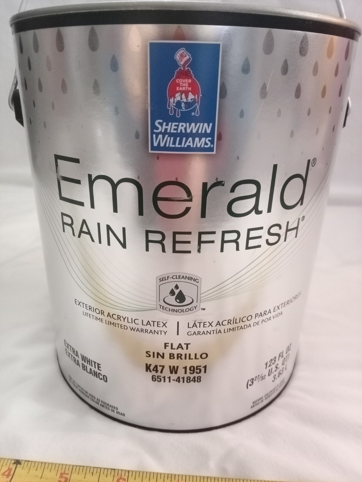 Sherwin Williams Emerald rain refresh exterior acrylic Paint TINTED BLUE, gallon