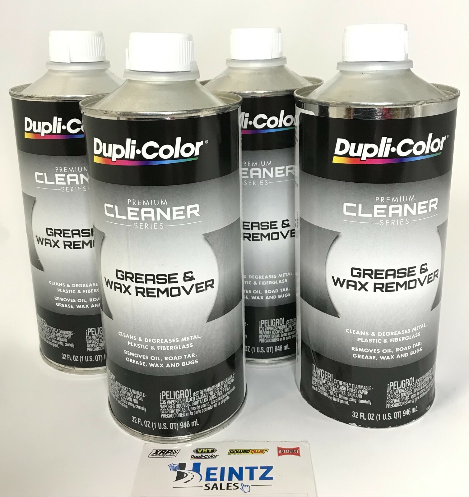 DUPLICOLOR CM541-4 PACK Premium Cleaner Series Grease and Wax Remover -1 quart