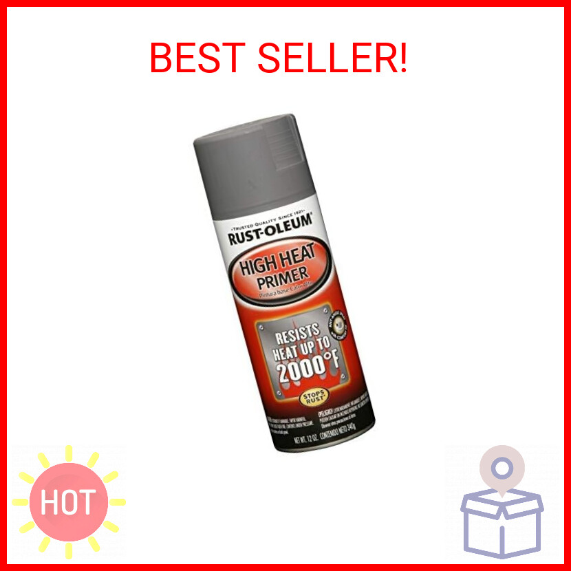 Rust-Oleum 249340 Automotive High Heat Primer Spray Paint, 12 Ounce (Pack of 1),