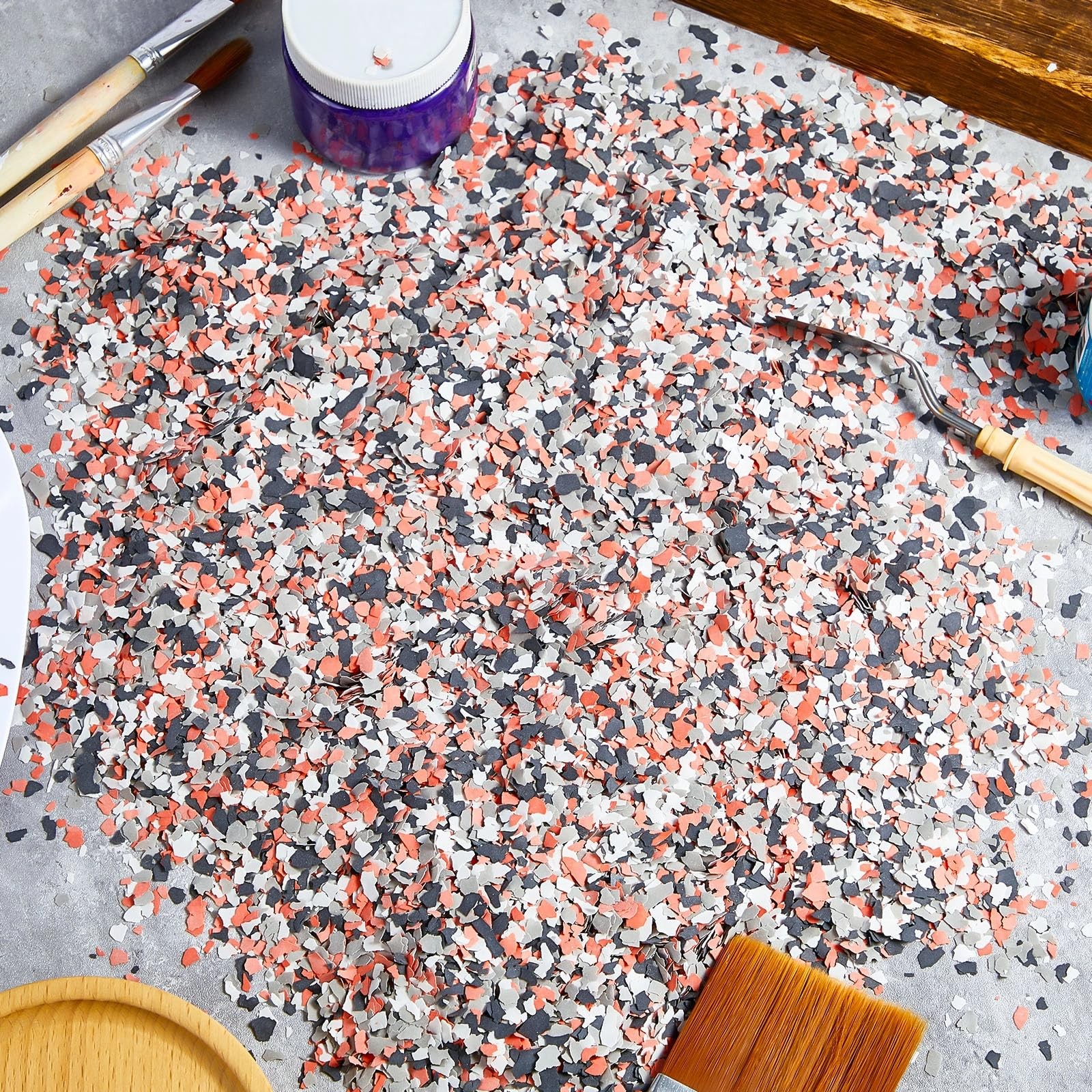Timtin 700 G/ 1.54 Lb Blend Decorative Color Chips Concrete Floor Coatings Paint