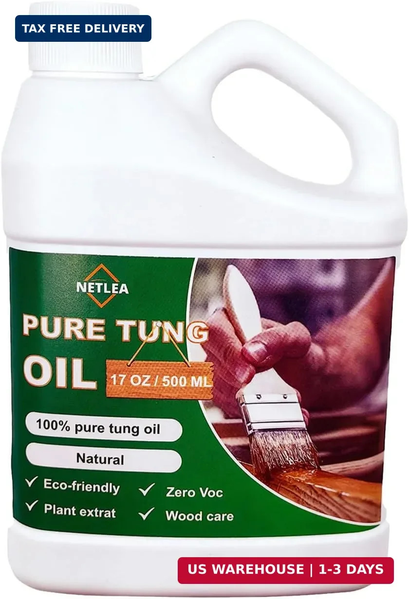 17oz Pure Tung Oil for for Wood Finishing,Food Safety for Furniture & Countertop