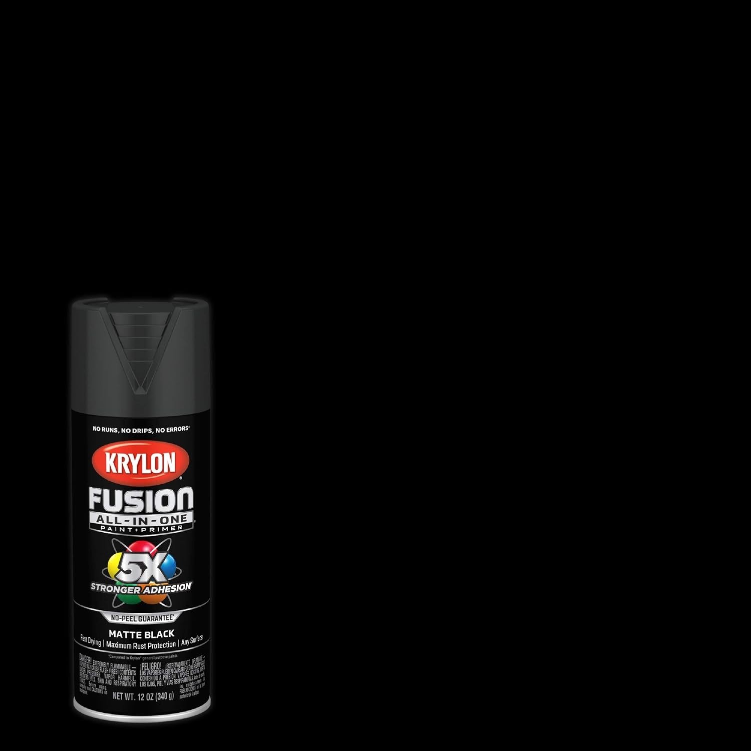 Fast Drying Fusion Spray Paint – Matte Black Finish, 2 Pack for Any Project