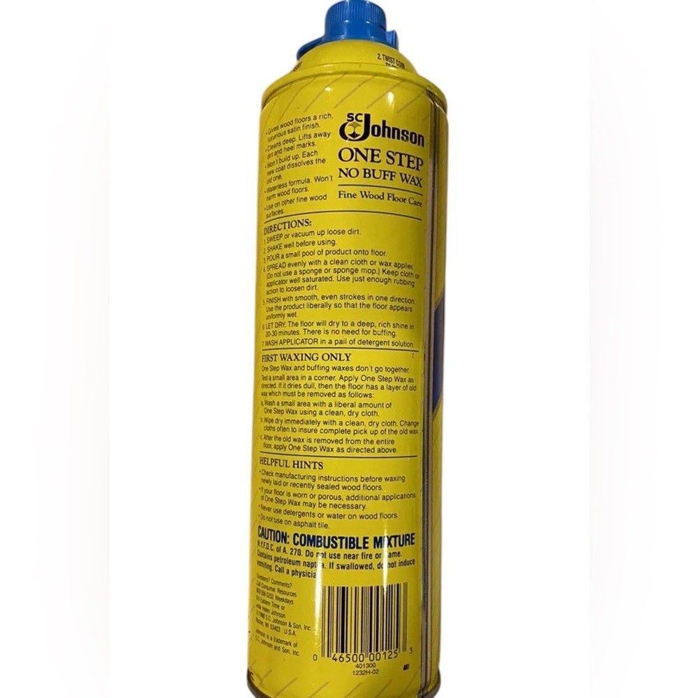 SC Johnson One Step No Buff Wax Fine Wood Floor Care 22 fl oz Discontinu…
