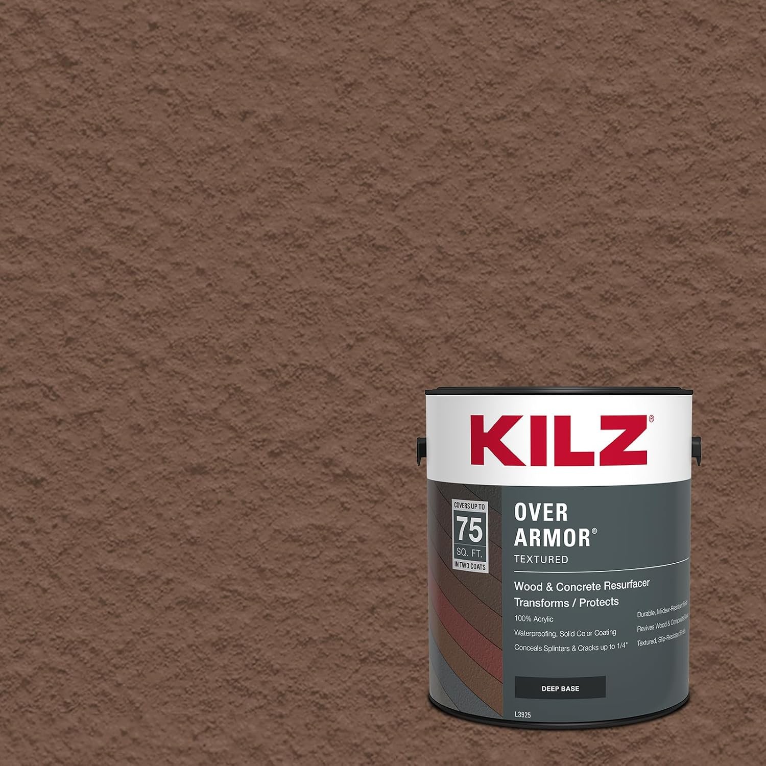 KILZ Over Armor Textured Solid Coating Resurfacer for Wood, Composite and Concre