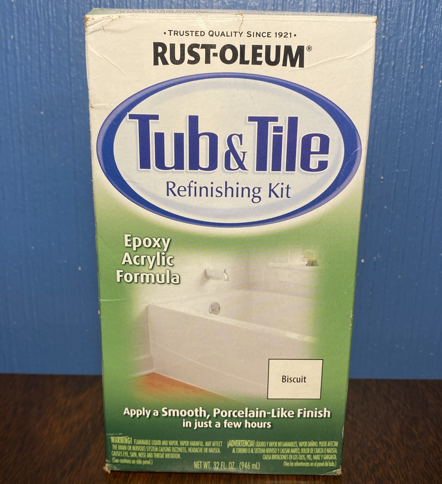 RustOleum 1 Qt Tub & Tile Refinishing 2-Part Kit BISCUIT Epoxy Acrylic, NEW NOS