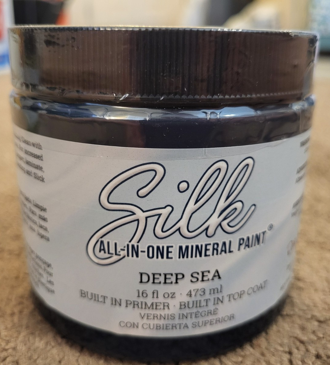DIXIE BELLE SILK ALL IN ONE MINERAL PAINT DEEP SEA Blue 16 oz NEW