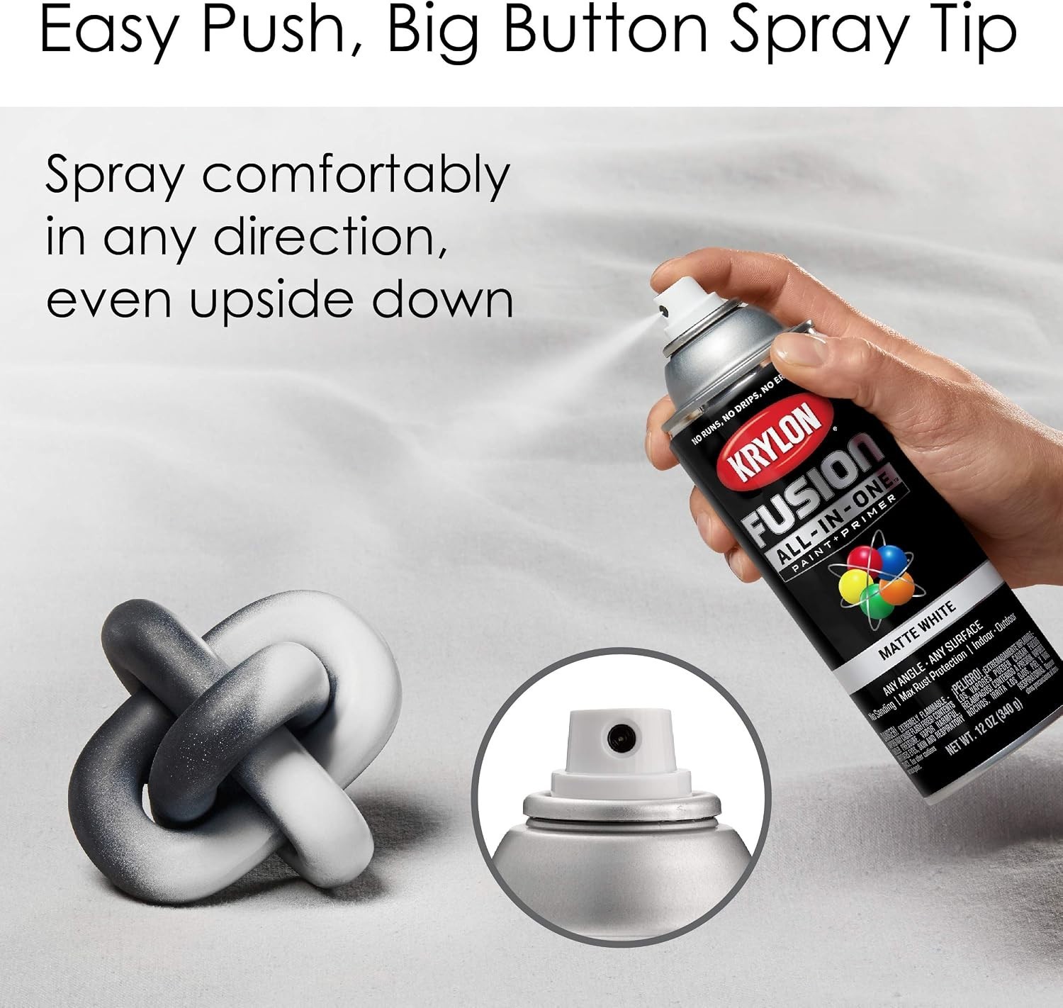 Fusion All-In-One Matte Spray Paint & Primer, White – 1 Each