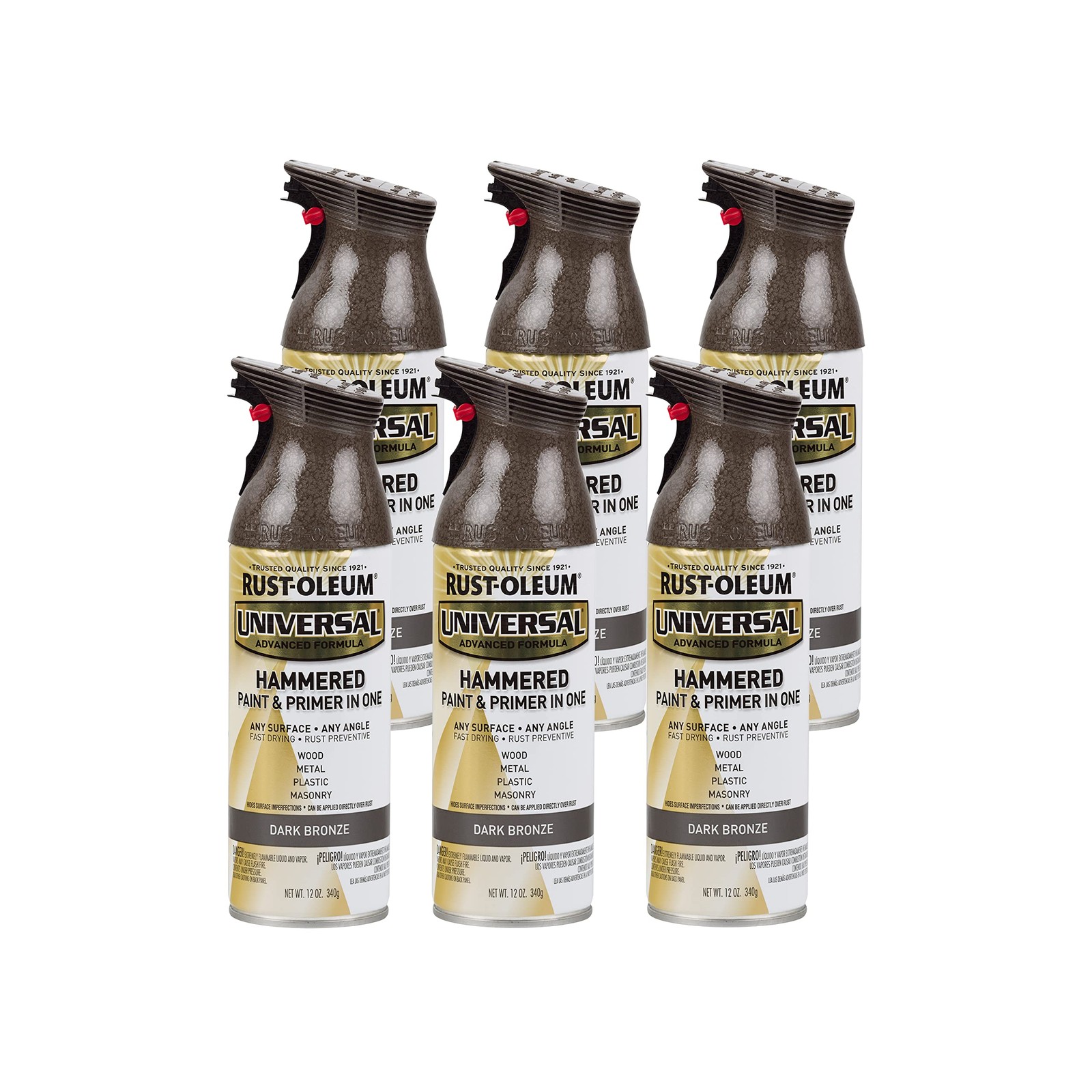 Rust Oleum Universal Dark Bronze Paint Pack Of 6 12 Ounce All Surface Oil Based