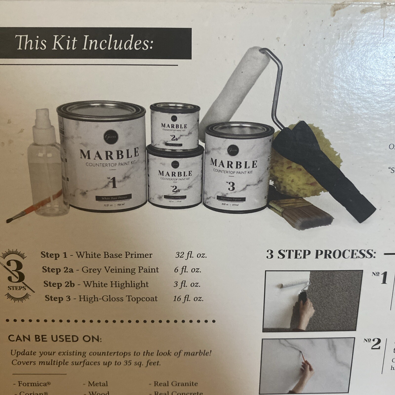 Giani Marble Countertop Paint Kit (Carrara White)