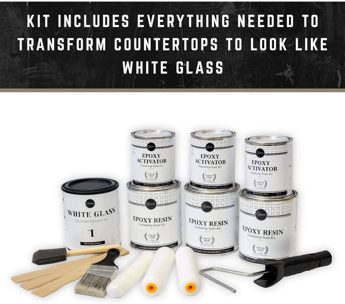 Easy Epoxy Quartz Countertop Paint Kit White Glass
