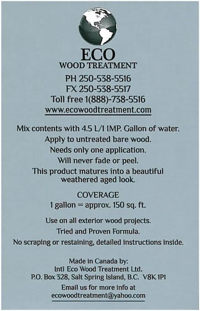 EWT1, 1 US Gallon, Long Lasting, Silvery Patina, Semi-Transparent (1 Pack)