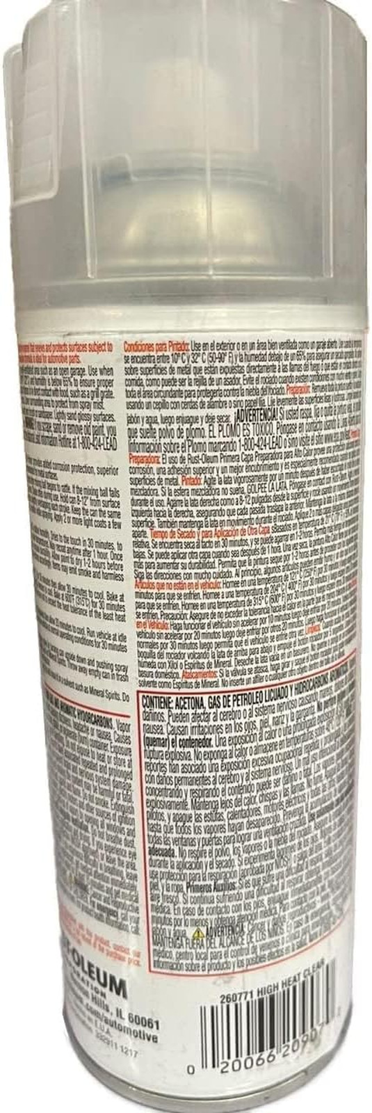 260771 Automotive High Heat Spray Paint, 11 Oz, Clear