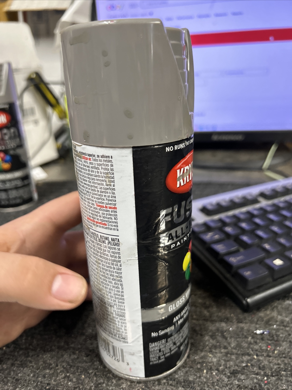 Krylon K02726007 Rust Preventative Spray Paint, Vintage Gray, Gloss, 12 Oz