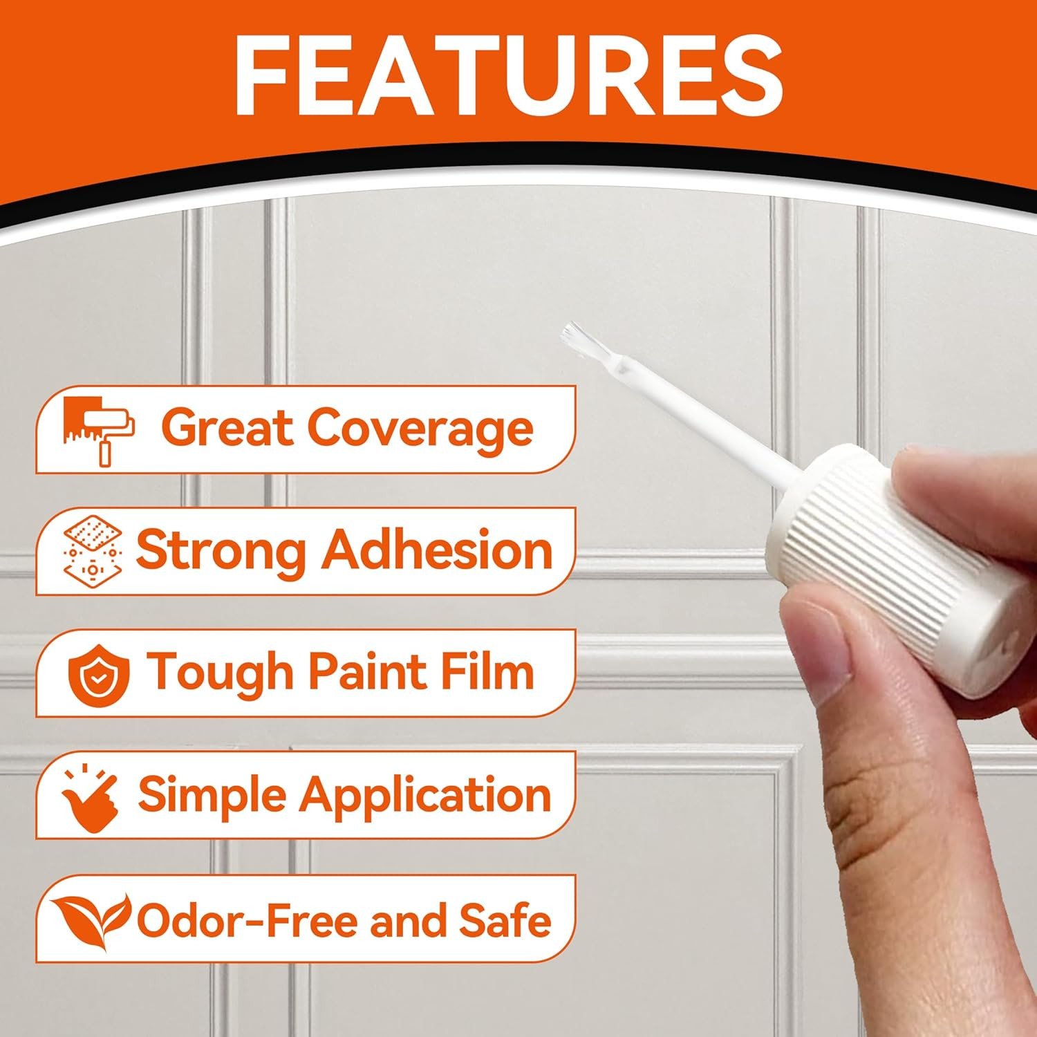 White Touch up Paint, Appliance Kitchen Cabinet Bathtub Paints for Wall, 30ML Mu