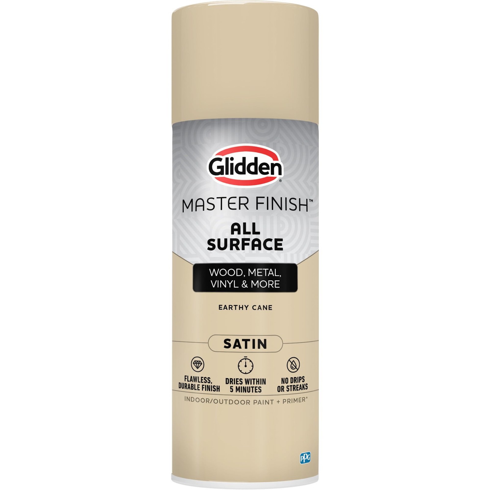 Satin All Surface Spray Paint and Primer – 12 oz. Earthy Cane Color