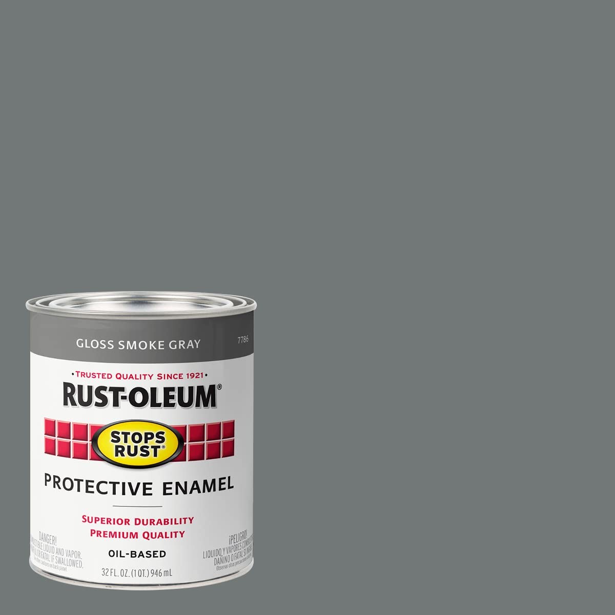 Rust-Oleum 7786502 Protective Enamel 32 Fl Oz (Pack of 1), Gloss Smoke Gray
