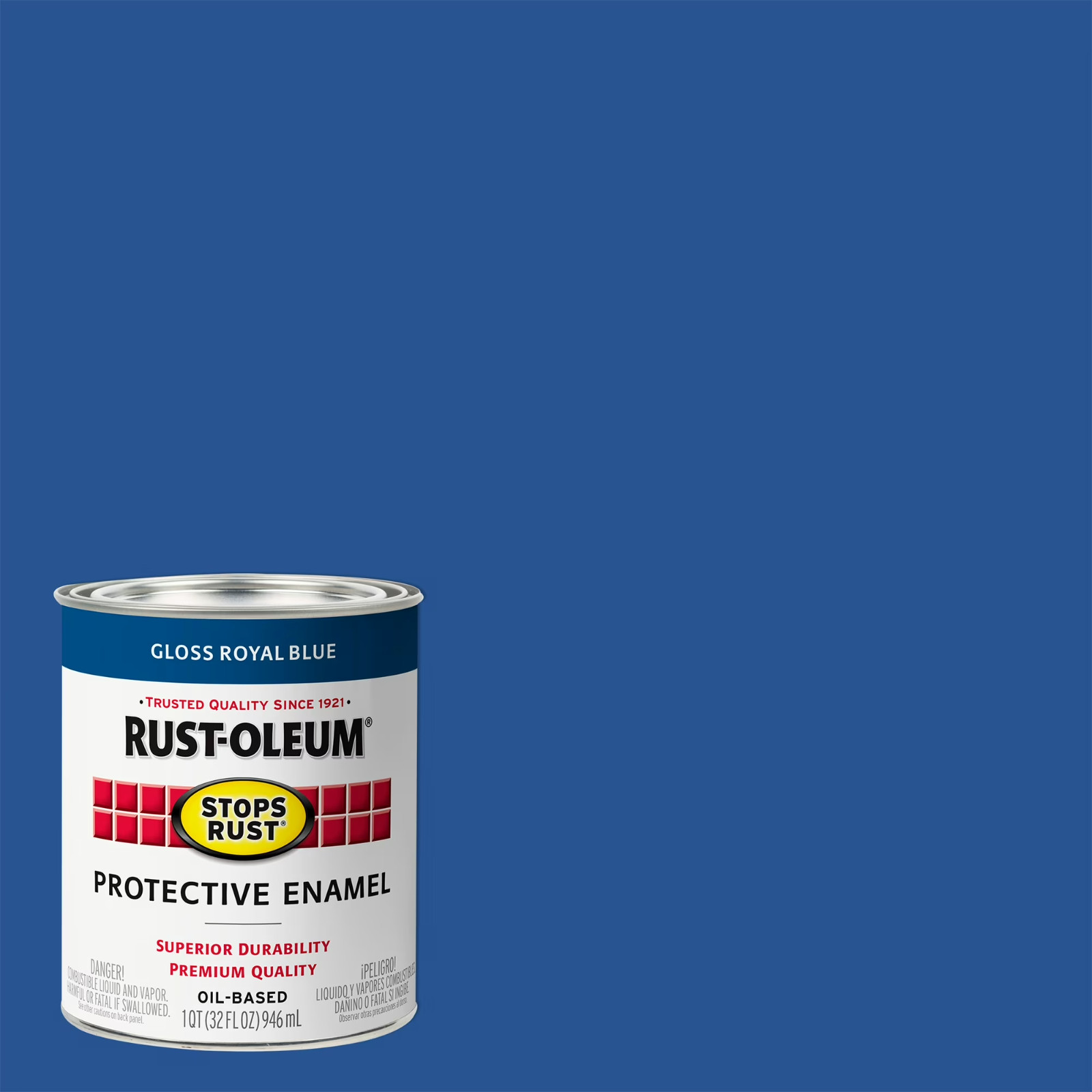 2 Pack, Sail Blue, Rust-Oleum Stops Rust Gloss Protective Enamel, Quart, 7724502