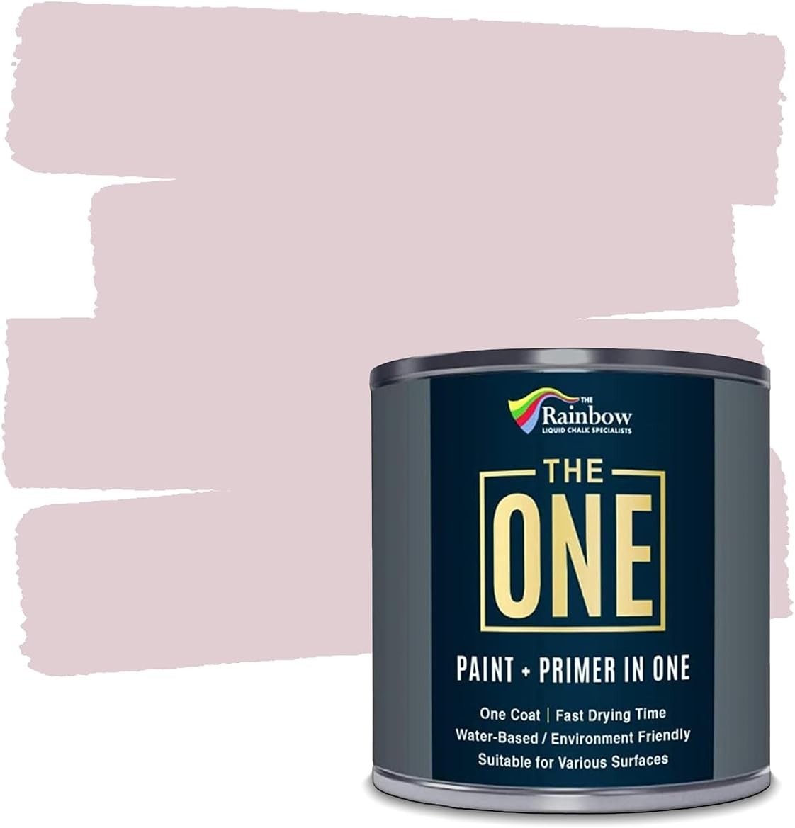 All-In-One Paint and Primer in Pink Satin, 8.5 Fl Oz for Indoor and Outdoor Use