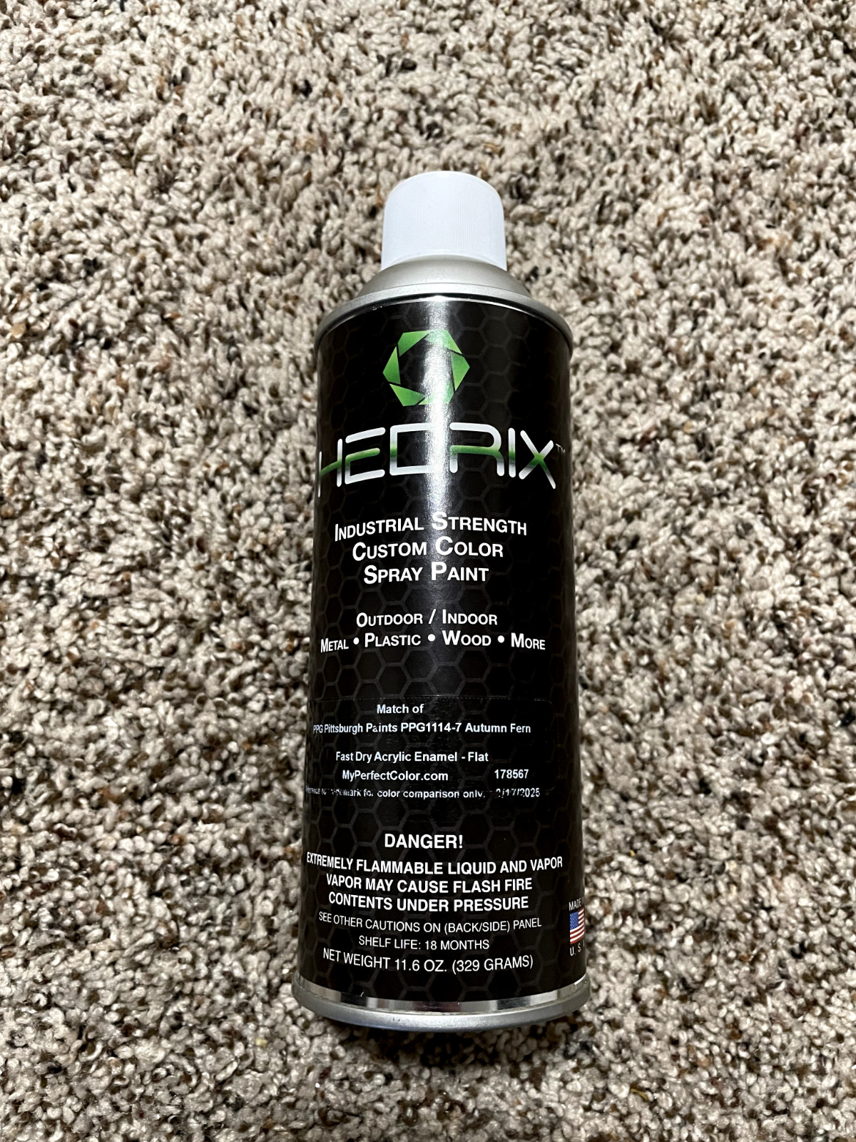 Hedrix Custom Spray Paint (Outdoor/Indoor) PPG1114-7 Autumn Fern