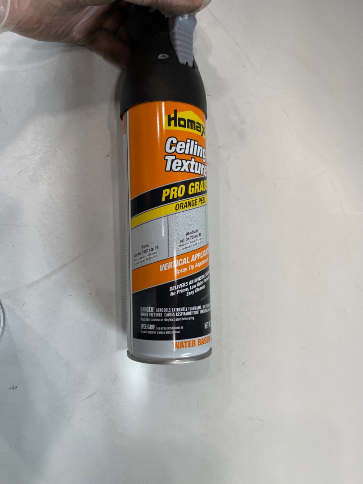 2x Homax Pro Grade CEILING TEXTURE 20 oz Flat White Orange Peel Vertical Apply