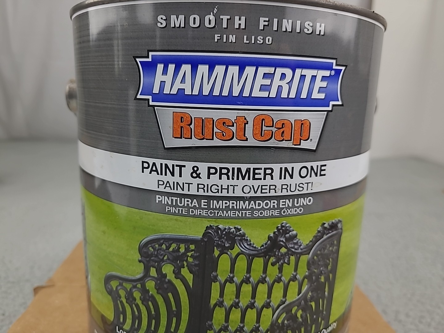 1x Hammerite Rust Cap Smooth Finish Paint Primer White Safety Gallon