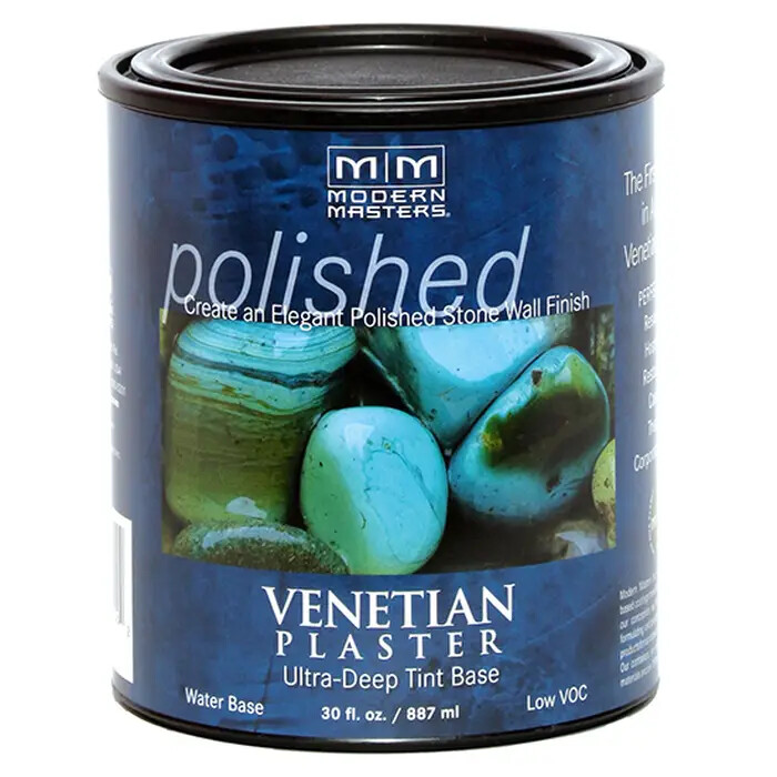 Modern Masters VP200QT Ultra Deep Tint Base Water-Based Venetian Plaster 30 oz