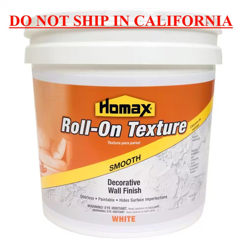 Homax Wall Texture White Smooth Roll On Paintable Interior 2 Gallon Finish