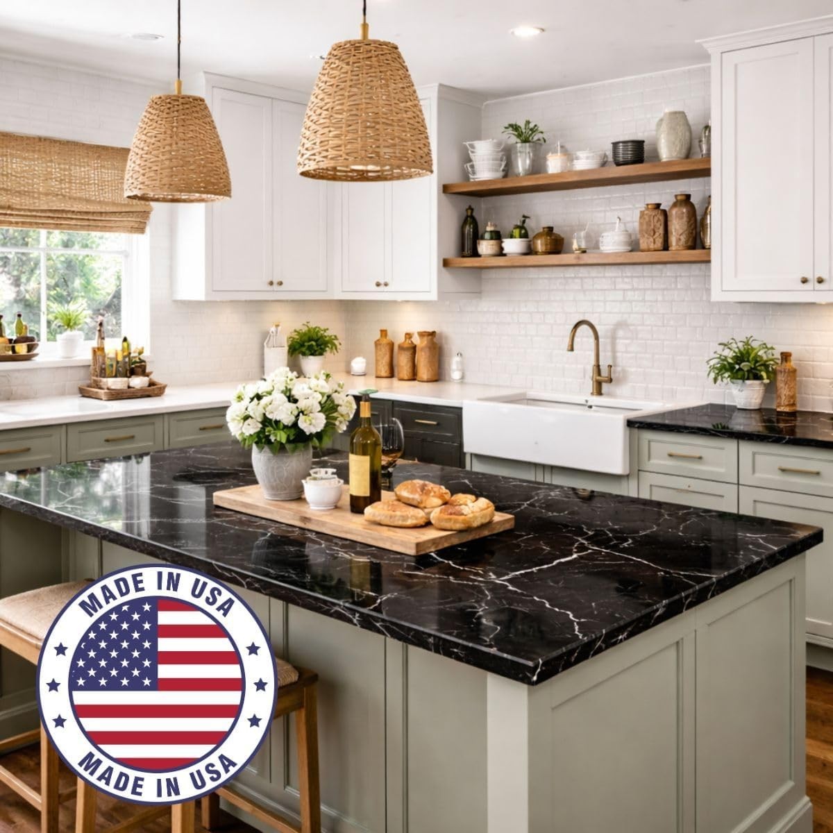 Marble Easy Epoxy Countertop Paint Kit Belgotta Black