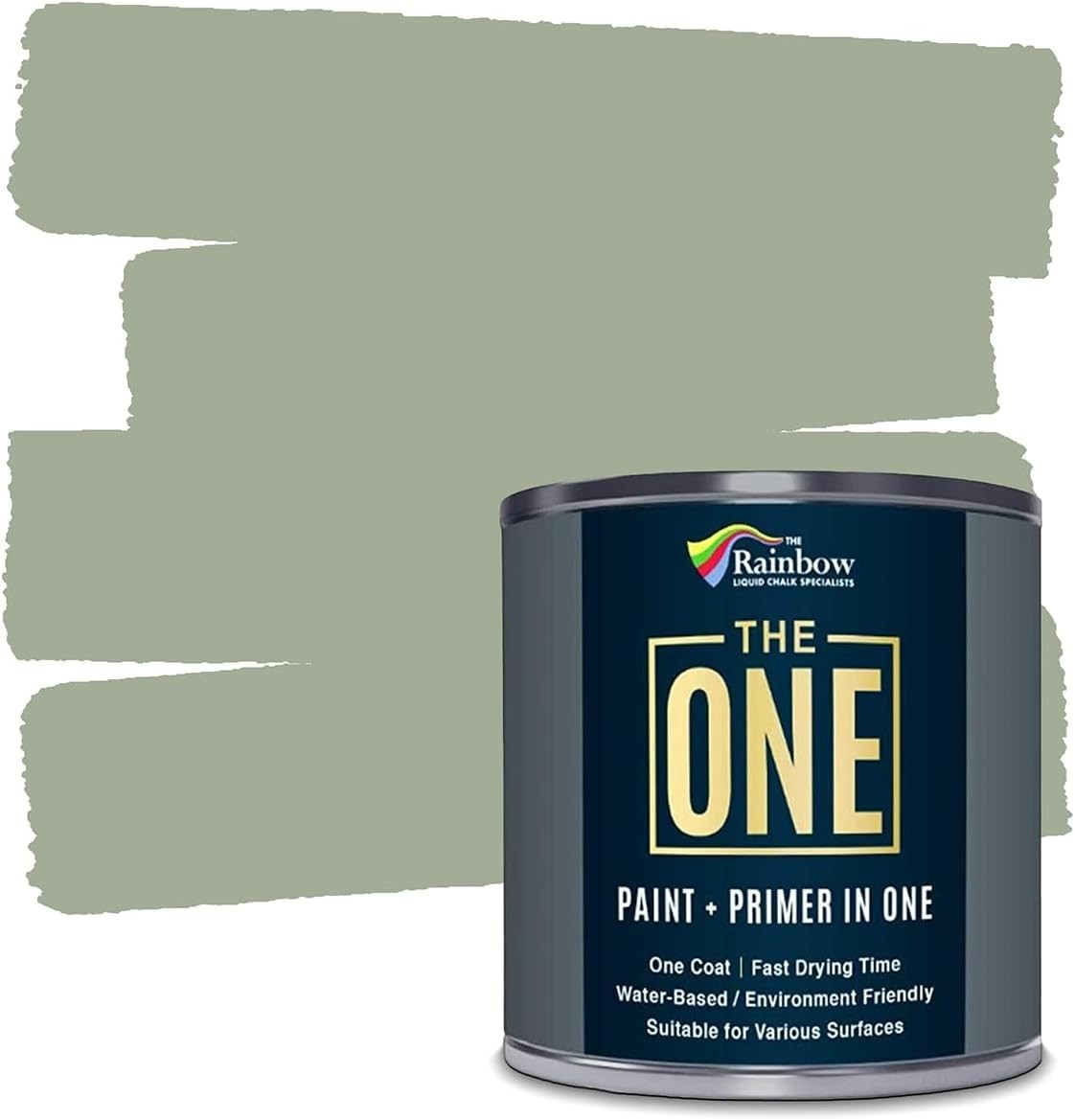 All-in-One Paint and Primer in Sage Green Satin for Indoor and Outdoor Use
