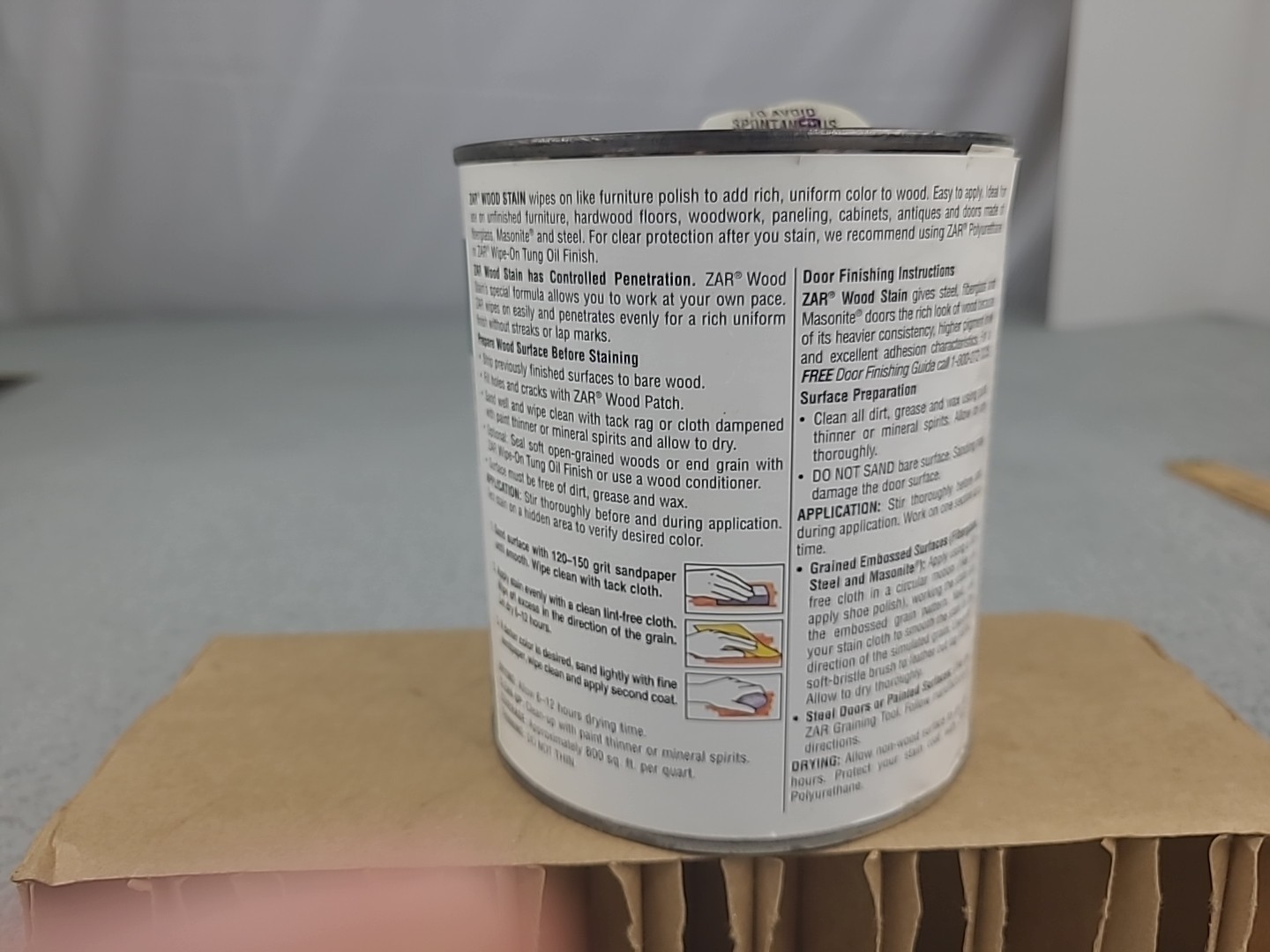 1x Zar Oil Based Wood Stain 122 Mediterranean Quart