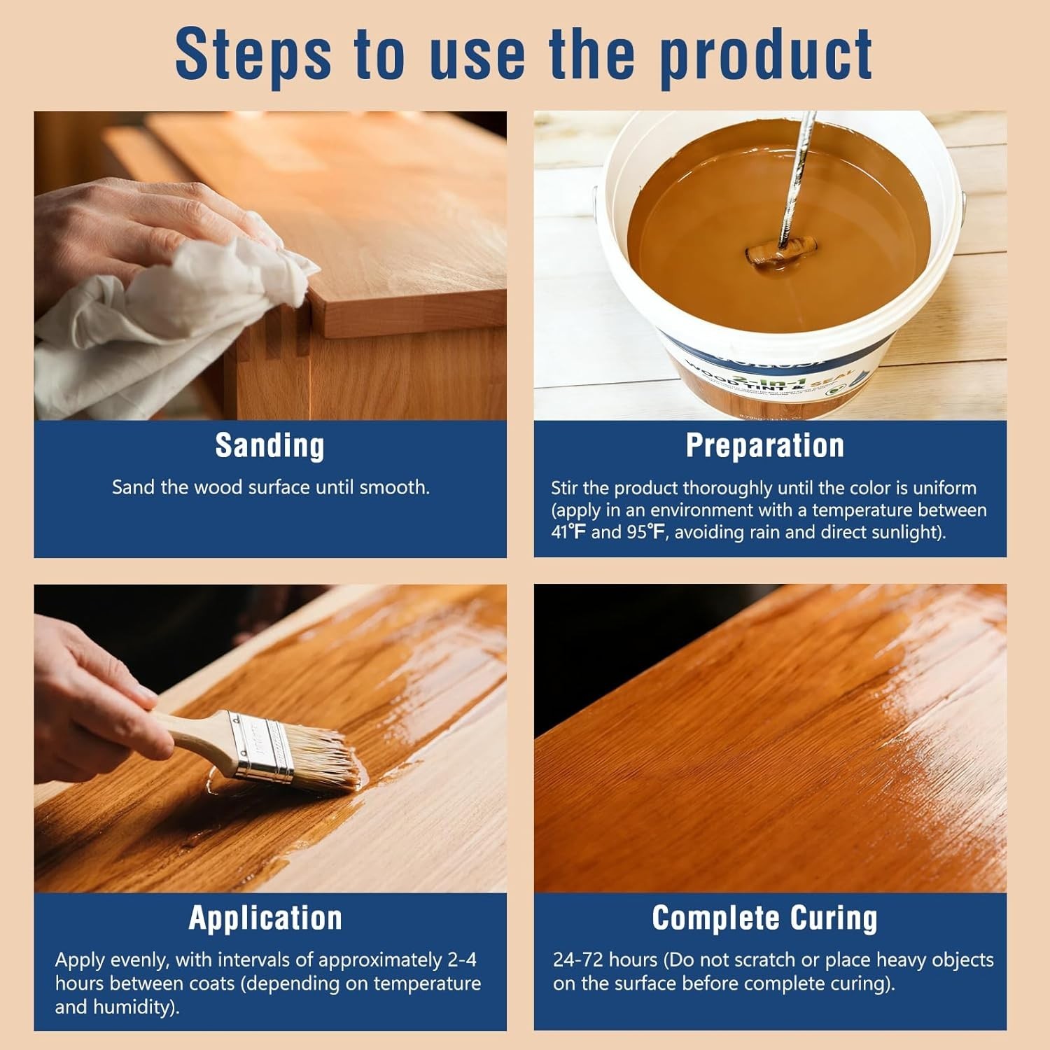 Wood Stain & Sealant 1 Gallon | Extreme Weather Protection for Decks, Fences