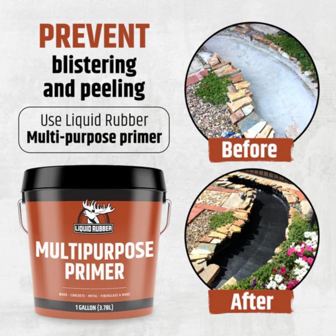 Multi-Purpose Primer – Use on Concrete and Wood, Water-Based Non-Toxic and Fa…