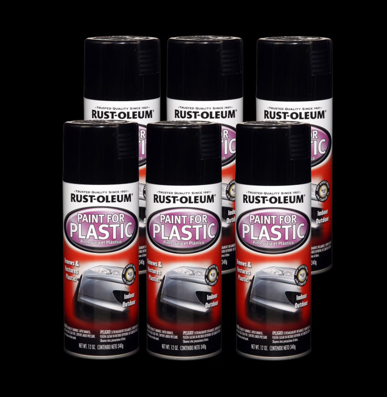 Rust-Oleum 248649 Spray Paint, Black, 12 Oz 6 PACK