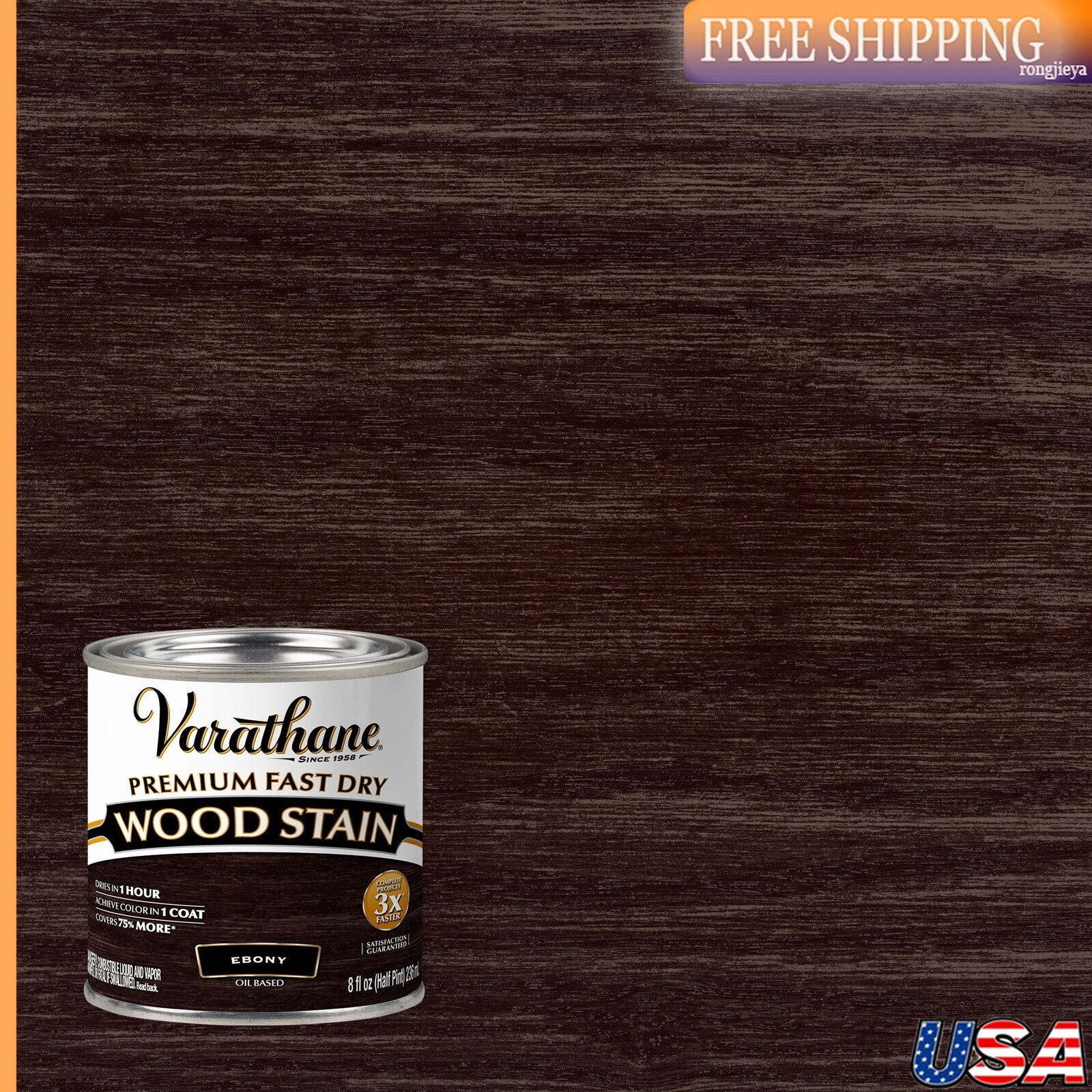4 Pack Premium Fast Dry Wood Stain Half Pint Use on Interior Projects Like Floor