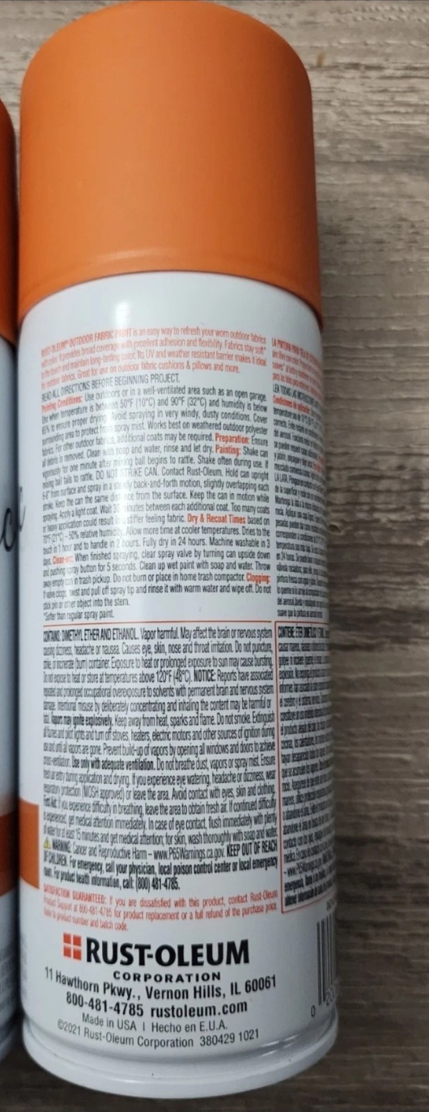 Rust-Oleum Outdoor Fabric Spray Paint Burnt Orange Ultimate UV Resistant