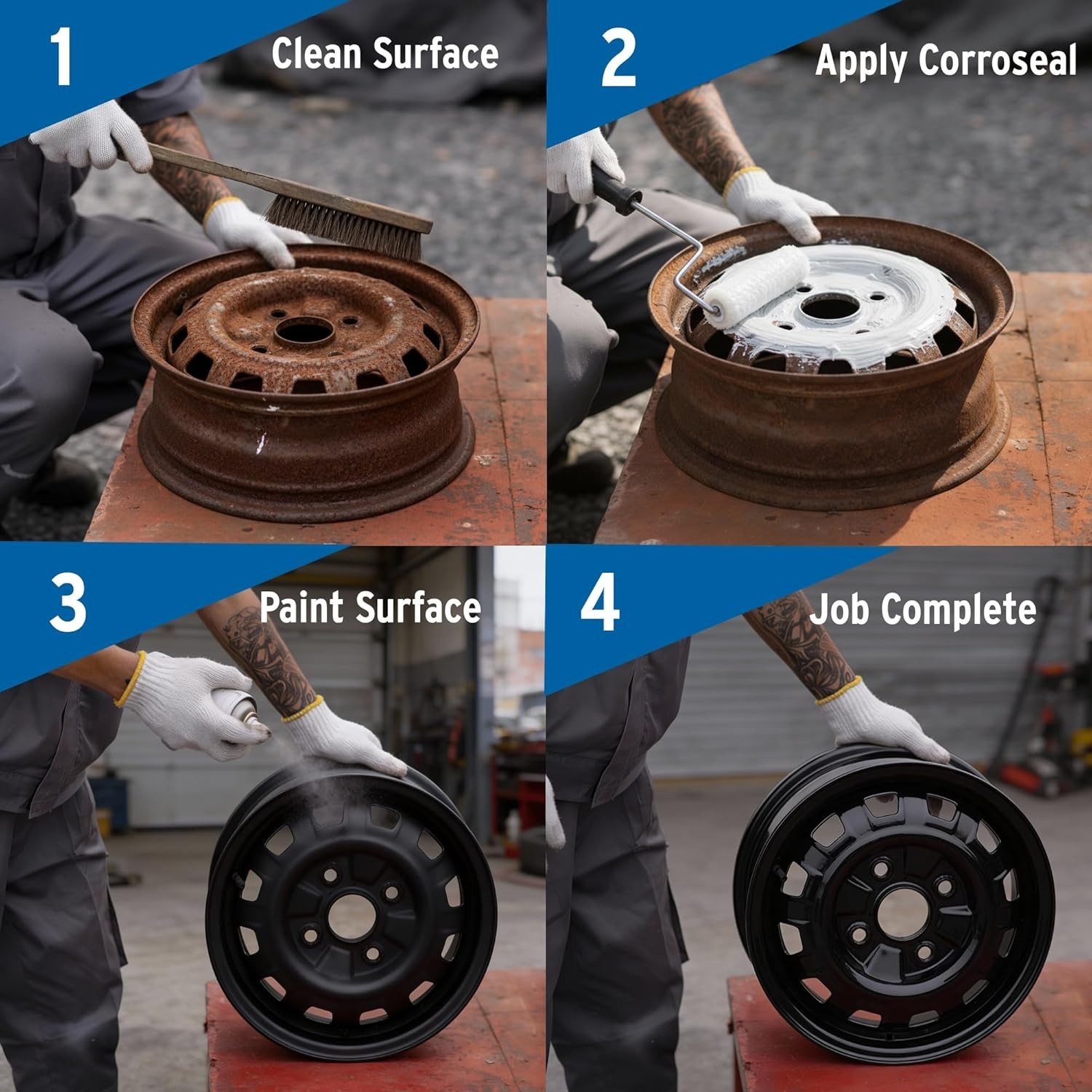 Industrial Strength Rust Converter & Primer – 1 Gal Solution for Metal Surfaces