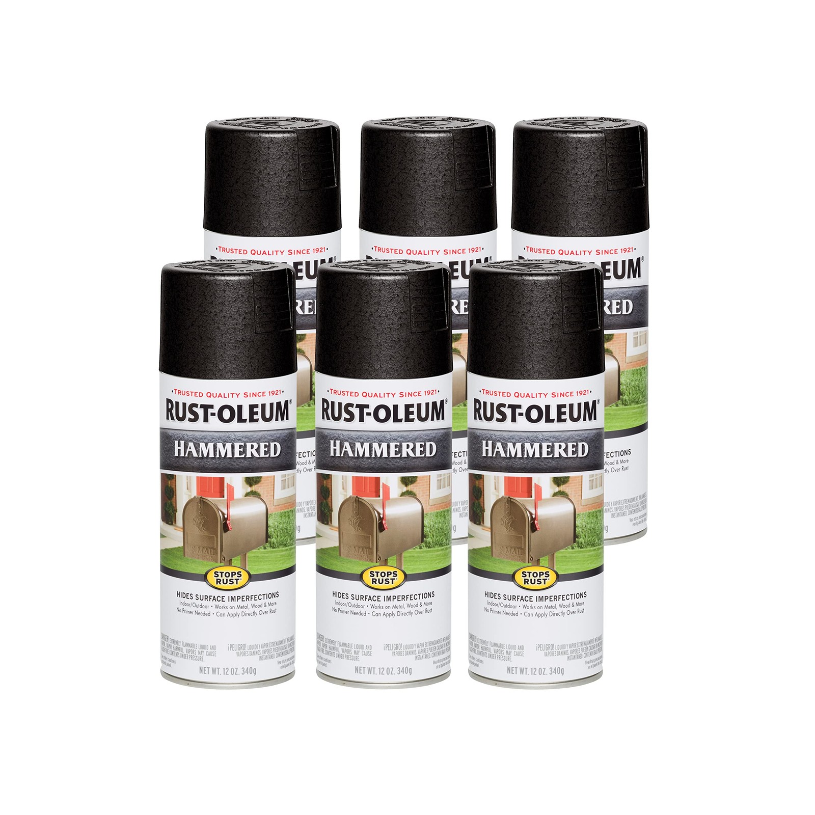 Rust Oleum Stops Rust Hammered Paint 12 Ounce Pack Of 6 Durable Protective Co…