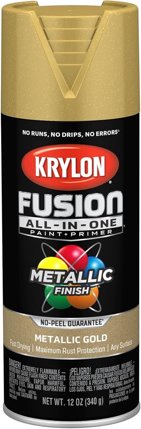 Fusion All-In-One Gold Spray Paint – Rust Resistant, 12 oz, Indoor/Outdoor Use