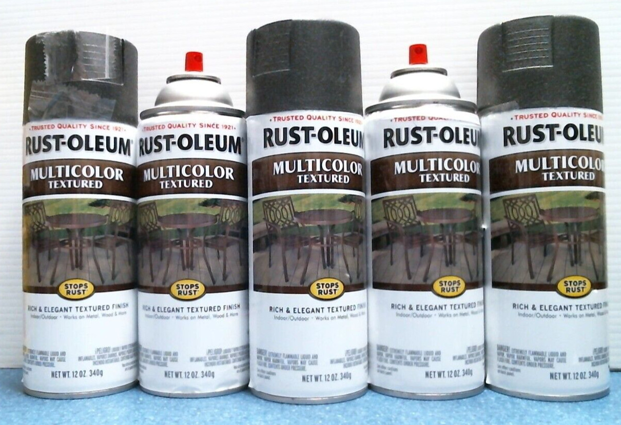 Rust-Oleum Multicolor textured Spray Paint 12 oz. ea. LOT OF 5 (223525) FS
