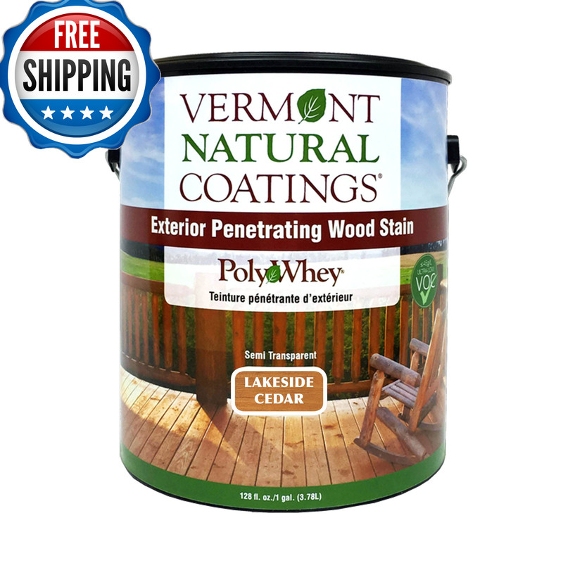 Vermont Natural Coatings Polywhey Exterior Penetrating Stain – Lakeside Cedar –