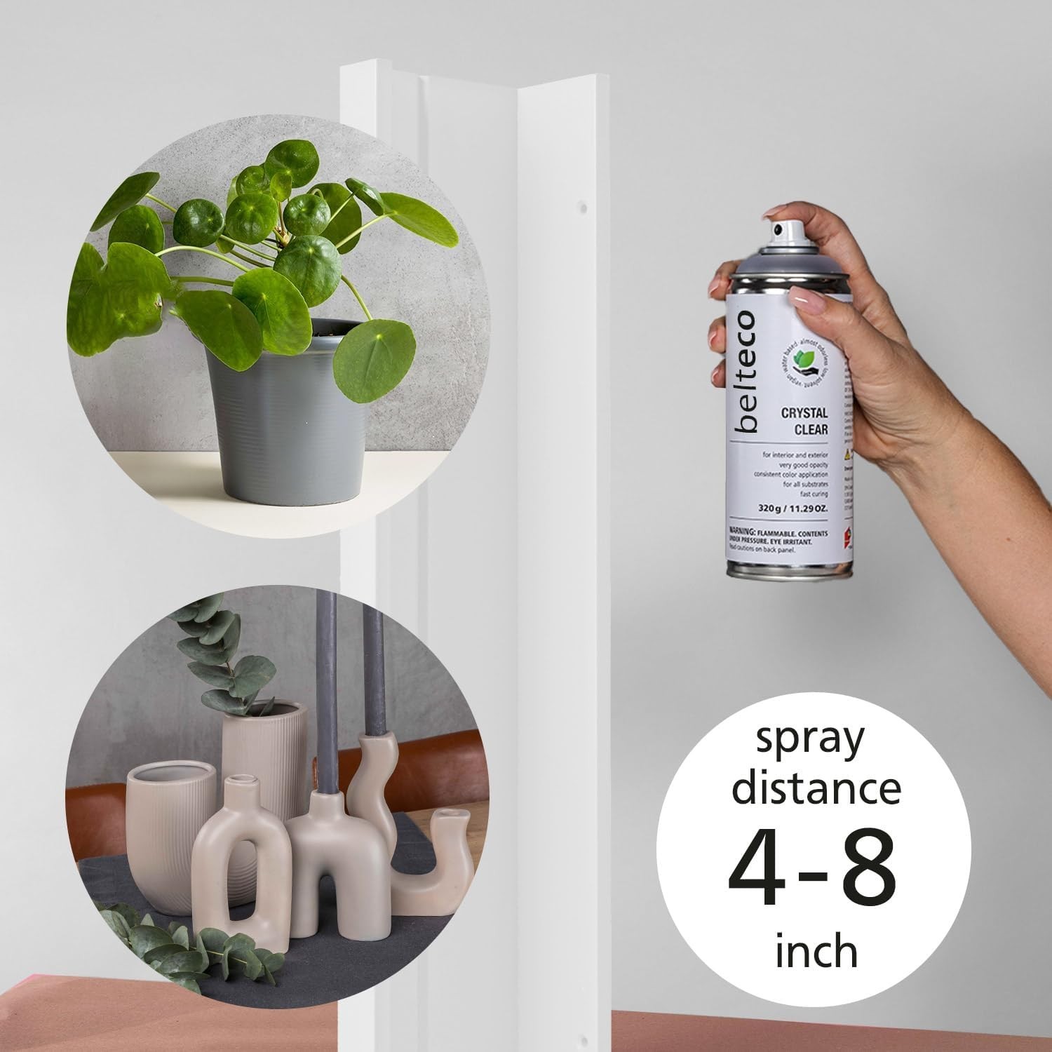 Odorless and Eco-Friendly Crystal Clear Spray Paint – Fast Drying & UV Resistant