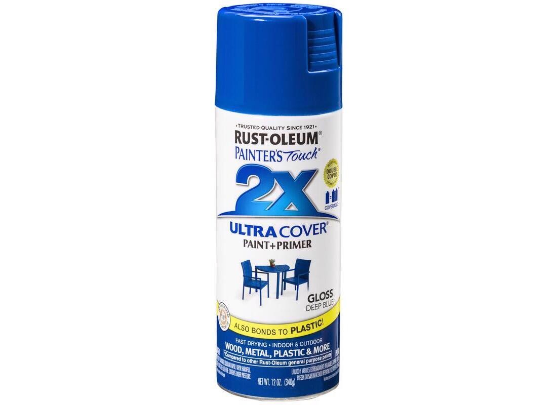 PAINTER’S Touch Gloss Spray Paint, Gloss, Deep Blue, 12 oz, Aerosol Can