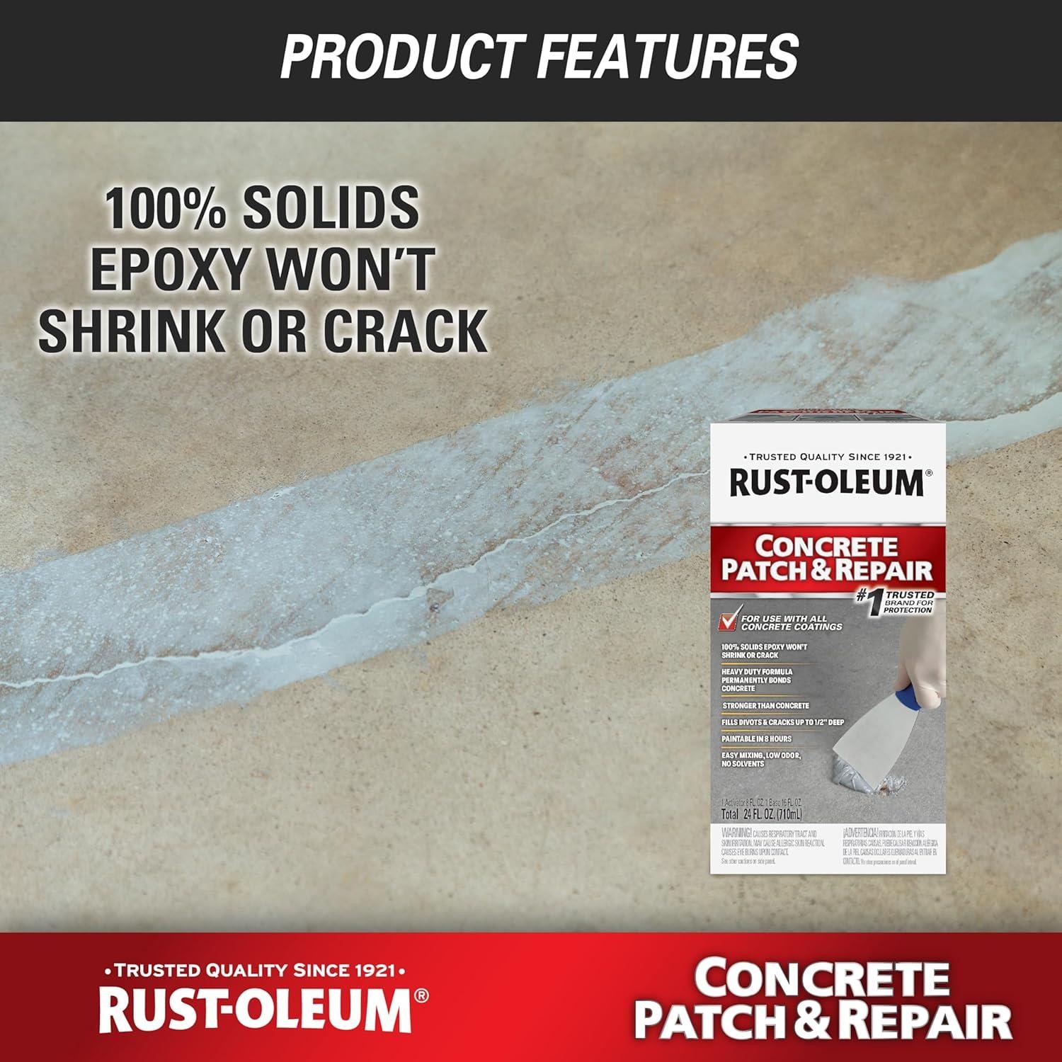 Rust-Oleum Concrete Patch & repair kit, 24oz – 301012