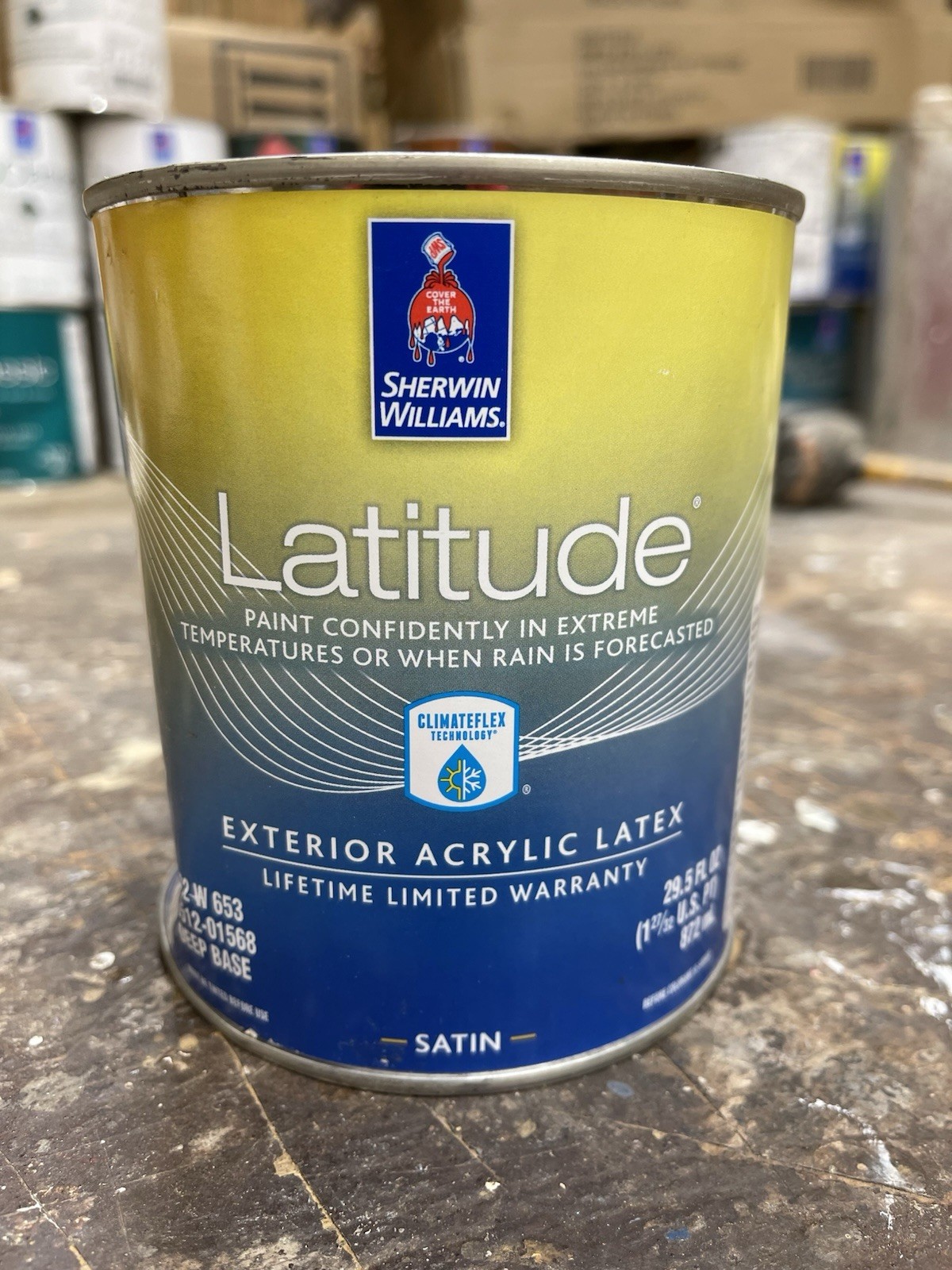 Qt Sherwin Williams Latitude /Custom Oxford Gray / Exterior Satin Acrylic Paint