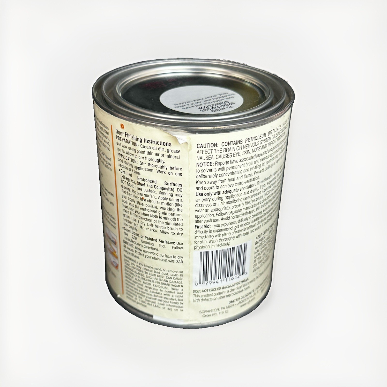 Zar Interior Stain 116 CHERRY Quart New Discontinued