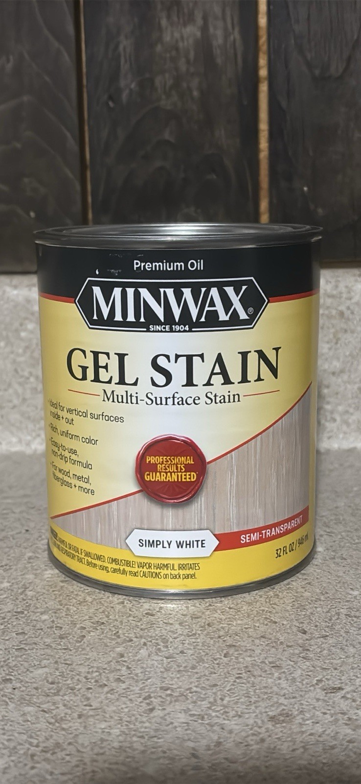 Minwax® Interior Oil-Base Gel Stain – 1qt Simply White
