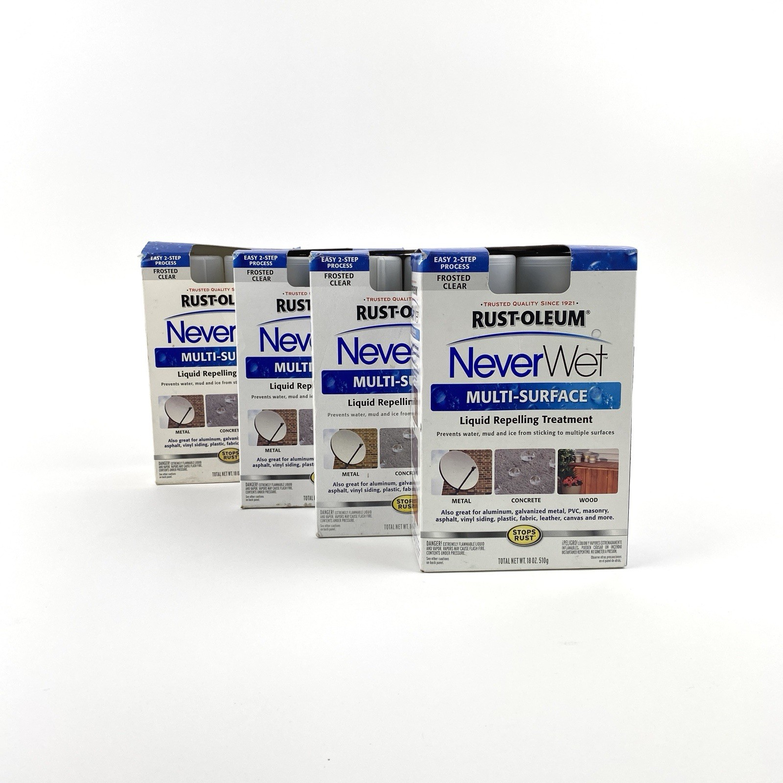 4 Kits of Rust-Oleum 18 oz NeverWet Multi-Surface Liquid Repelling Treatment
