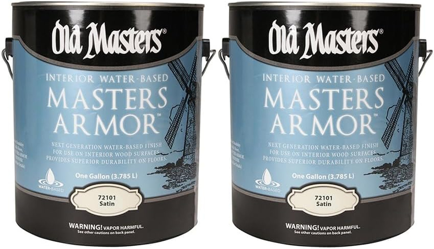 2 Pack of 1 Gal 72101 Clear Masters Armor Interior Water-Based Finish, Satin